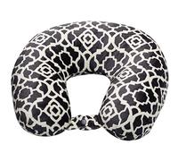 Wolf Essentials Feather Soft Microfiber Neck Pillow, Charcoal Trellis, Adult