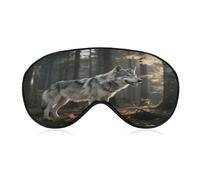 Wolf Eye Cover Breathable Comfortable Eyeshade Soft Skin Friendly Sleep Mask Party Night Blindfold with Fashion Adjustable Eye Mask for Night Sleeping Travel Nap