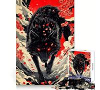 Wolf Eyes Cherry Blossoms 1000 Piece Jigsaw Puzzles for Teenagers Logical Skill Leisurely Pursuit Precise Join Fine Xmas Gift (38x52cm)