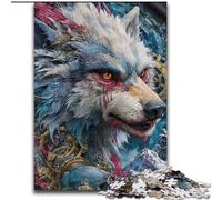 Wolf Face 1000 Pieces Jigsaw Puzzles For Teens And Adults, Help The Brain Exercise Addictive Toys to Cultivate Patience Perfect Decoration (50x75cm)