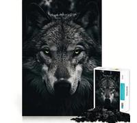 Wolf Face Portrait 1000 Piece Puzzle For Adults Problem Solving Toy Professional Grade Cutting Relaxing Indoor Group Activity (38x26cm)