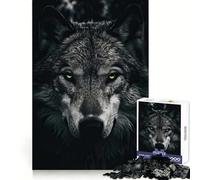 Wolf Face Portrait 1000 Pieces Jigsaw Puzzles for Adults Sharp Memory Serene Escape Neat Edges Ideal Present (50x75cm)