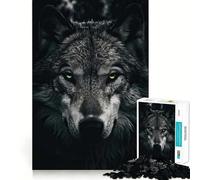 Wolf Face Portrait Jigsaw Puzzles 1000 Mind Skill Play Premium Laser Cut Quality Quiet Time Mind Exercise at Home (38x52cm)