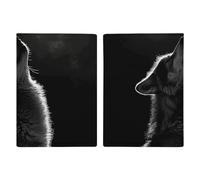 Wolf Facing The Moon Passport Holder with Card And Ticket Slot, PU Leather Passport Case Easy Access, Travel Essentials Document Organizer Waterproof Travel Wallet for Men Women