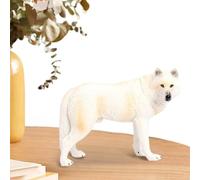 Wolf Figurine - Simulated Realistic Model, Hand-Painted ABS | Gray & White Wildlife Statue Educational Toy Creative Ornament For Kids Cake Toppers Birthday Christmas Collection De