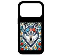 Wolf Floral Animal Folklore Bohemian Moon Wilderness Case for iPhone 17 Pro