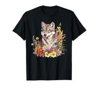 Wolf Floral Arrangement T-Shirt