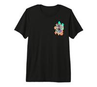 Wolf Floral Flower Alien Honeycomb Turquoise Pastel Ecology Premium T-Shirt