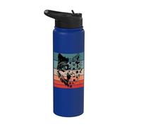 Wolf Flowers Nature Wilderness Untamed Blossom Animals Stainless Steel Insulated Water Bottle