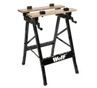 Wolf® Folding Workbench Wolf Craftsman's Mobile Portable Jaw Grips Worktop