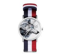 Wolf Forests Mountains Wild Nature Wildlife Snow Wolf Sport Watch for Men Women Nylon Strap Wrist Watch Analog Quartz Watch