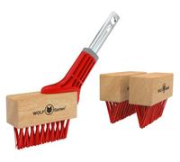 WOLF Garten FBPM MULTI-CHANGE® Patio Weeding Brush Plus 2 Replacement Heads | Weed & Moss Removal 2 Extra Heads Included Patio and Decking Garden Tool Pairs with a MULTI-CHANGE® Handle Sold Separately