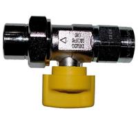Wolf Gas Ball Valve Through Form Rp3/4" With Thermal Protection, Chrome Plated