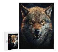 Wolf Generative AI Decorative Jigsaw for Grown-Ups, 500 PCS - Seasonal Gift, for Relaxing Solo Or Group Play