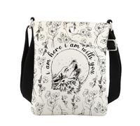 Wolf Gift Crossbody Bag Fantasy Novel Gift for Readers Book Inspired Gift I Am Here I Am With You Bookish Gifts Shoulder Bag