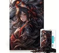 Wolf Girl Samurai 1000 Piece Jigsaws for Adults Mental Improve Play Laser Cut for Flawless Fit Family Fun Night Activity (50x75cm)