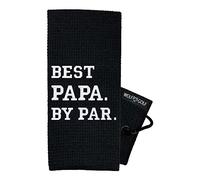 Wolf Golf Towels - Best Papa by Par Golf Towel - Golf Accessories for Men - Golf Gifts for Men - Embroidered Funny Golf Towel