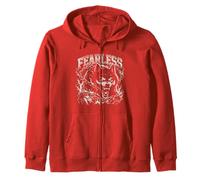 Wolf Graphic Powerful Wild Animal Spirit Zip Hoodie