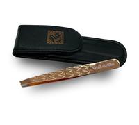Wolf & Griffin Rose Gold Ultimate Precision Tweezers with Case | Stainless Steel with Rose Gold Coating | Professional Slant Tweezers