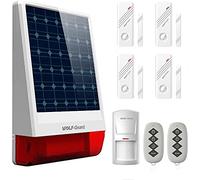 Wolf Guard LB-W06 Garage Alarm Battery Powered,Outdoor Solar Burglar Siren