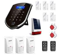 Wolf Guard WT4R-N Smart Home Alarm System,4G WiFi Auto Dial Access Panel come with Door Window Alarm,PIR Motion Alarm Sensor,Remote Fob,Outdoor Solar Siren