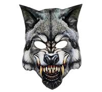 Wolf Half Face Comfortable Polyester for Halloween Parties and Costume Comfortable Dance