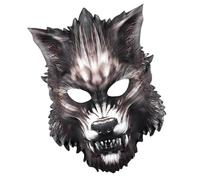 Wolf Half Face Comfortable Polyester for Halloween Parties and Costume Comfortable Dance
