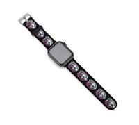 Wolf Head Bright Teal Eyes Silicone Strap for Apple Watch | Funny Sport Straps Quick Release Replacement Watch Band 38mm 40mm 42mm 44mm