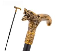 Wolf Head Cane Men Walking Stick, Seniors Balance, Collapsible 3 Pc Travel Canes for Mobility Stability Knee Support Elderly Assistance Products, 36inch