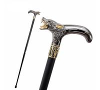 Wolf Head Cane Men Walking Stick, Seniors Balance, Collapsible 3 Pc Travel Canes for Mobility Stability Knee Support Elderly Assistance Products, 36.6inch