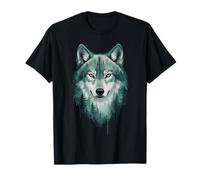 Wolf Head Dreamy Forest Nordic Nature Lover T-Shirt