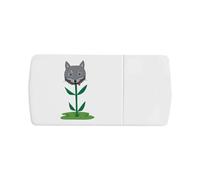 'Wolf Head Flower' Pill Box with Tablet Splitter (PI00034006)