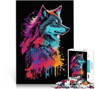 Wolf Head Graffiti2000 Piece Puzzle For Adults Challenging Game and Family Play Every Piece is Unique - Challenging Family Fun Game 70x100cm