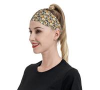 Wolf Head in The Woods Print Headbands for Women Men - Hair Band Sweat Bands for Running Football Gym Accessories