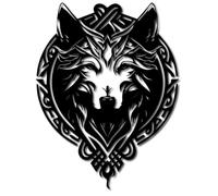 Wolf Head Metal Wall Art, Wild Wolf Metal Wall Decor, Animal Silhouette Sculpture, Wall Mount Decor Animal Heads for Wall Art Hanging Sculptures for Farmhouse Living Room Office Yard