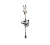 Wolf Head on a 3" 7.5cm Kilt Pin Scarf / Brooch with English Pewter Emblem or Stunning stick pin with end connector refa66