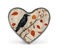 Wolf Head Pattern Lapel Pin, Metal Heart Lapel Pins, Fashion Badge for Shirts, Jackets, Hats, Love form, Aluminum, no gemstone