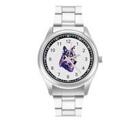 Wolf Head Quartz Watch Alloy Watch Dress Decorative for Business Men Women with Design Pattern Print