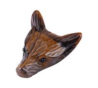 Wolf Head Shaped Pendant Crystal Stone Wolf Head Eye Stone Hand Carved Pendant for DIY Jewelry Ornament Necklace Bracelet Anklet