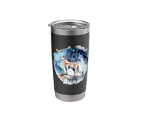 Wolf Head Watercolor Stainless Steel Insulated Tumbler