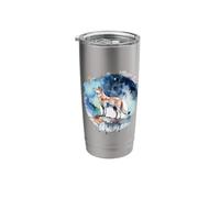 Wolf Head Watercolor Stainless Steel Insulated Tumbler