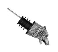 Wolf Head Wine Pourer, Bronze Wolf Liquor Pourer Spout, Animal Wine Bottle Stopper, Alcohol Diffuser Aerator, Bottle Topper Accessory for Hunters Men Women