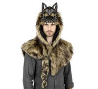 Wolf Headdress Halloween Barbarian Medieval Cosplay Headpiece