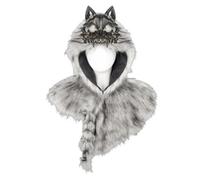 Wolf Headdress Halloween Medieval Wolf Barbarian Realistic Headpiece