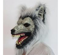 Wolf Headgear Halloween Ferocious Walking Props Good GiftParty Halloween Costumes Funny(AB-White,One Size)