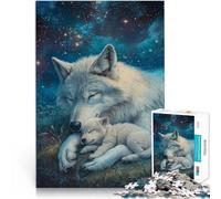 Wolf Heart in the Sea of Starspuzzles for adults 1000 pieces Educational Stress Relief Toy Parent-child interaction 38x26cm