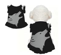 Wolf Howl Side XS Pet Apparel for Small Dogs-Cute Summer Outfit for Puppy, Soft Breathable Pet Clothes for Cat