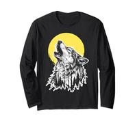 Wolf Howling at Moon Howling Wolf Long Sleeve T-Shirt