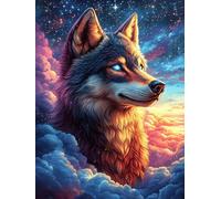 Wolf Howling at The Full Moon 1000 Piece Jigsaw Puzzle for Adults Teens Wildlife Pet Gaming Break Activity Mental Reset Colourful Design Great Gift for Gamers 1000 PCS