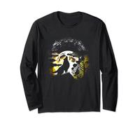 Wolf howling at the full moon - Halloween Long Sleeve T-Shirt